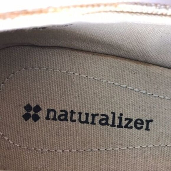 Naturalizer Womens Size 8M Wedge Espadrille Shoe Peep Toe Slip On Office Buckle - Picture 11 of 12